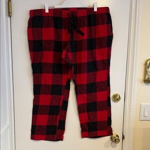 Old Navy Red and Black Plaid Pajama Pants